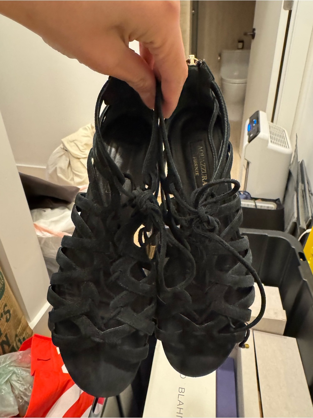 Aquazzura black Lace-Up Women’s Sandals